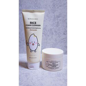 BONNYHILL Rice Cleanser & Niacinamide Cream Duo | Hydrating & Brightening